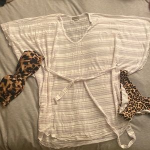 Jordan Taylor white bikini cover up